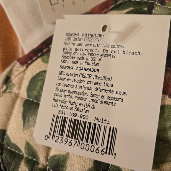 Thanksgiving Fall Harvest Kitchen Linens 2 Dish Towels Oven Mitt Pot Holder NWT - Picture 6 of 10